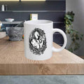 BW18 Black and White 11oz Ceramic printed mug funny cup gift tea coffee costa