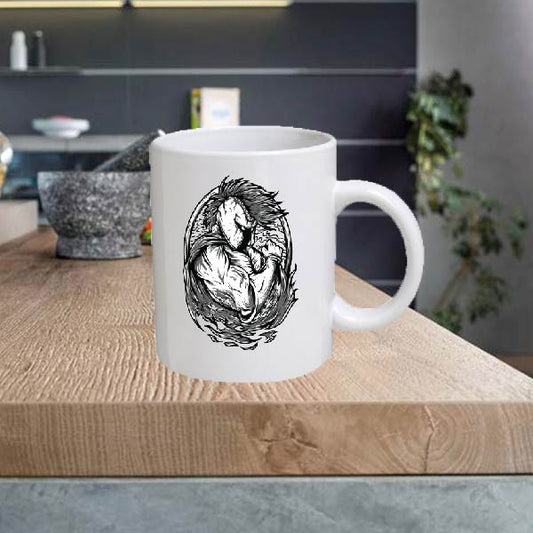 BW18 Black and White 11oz Ceramic printed mug funny cup gift tea coffee costa