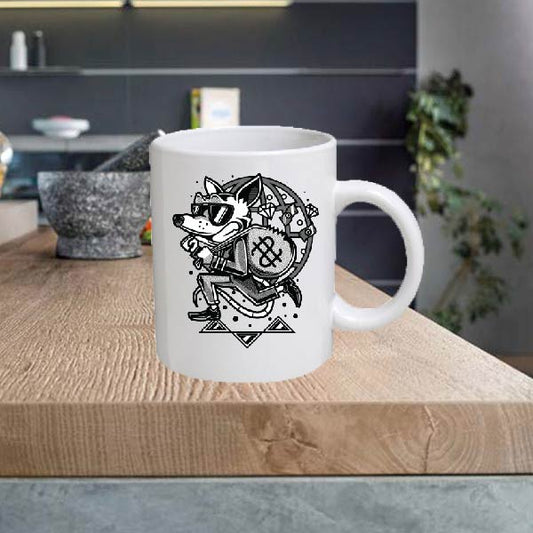 BW19 Black and White 11oz Ceramic printed mug funny cup gift tea coffee costa