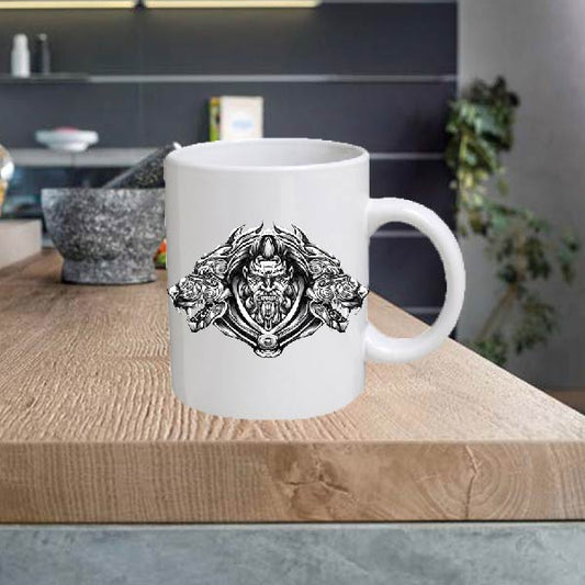 BW02 Black and White 11oz Ceramic printed mug funny cup gift tea coffee costa