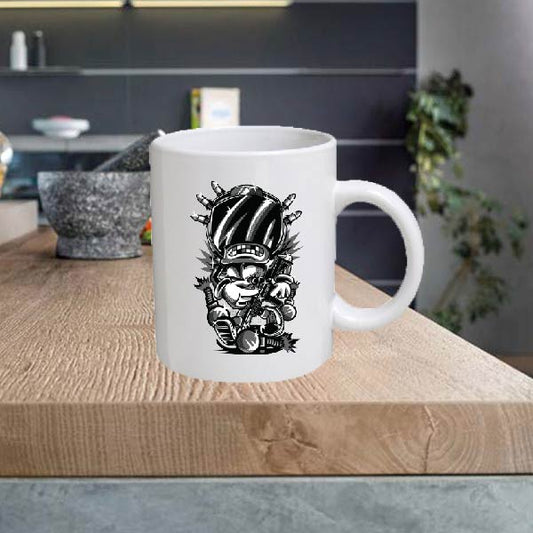BW20 Black and White 11oz Ceramic printed mug funny cup gift tea coffee costa