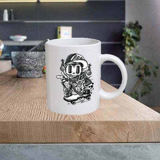 BW21 Black and White 11oz Ceramic printed mug funny cup gift tea coffee costa