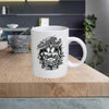 BW22 Black and White 11oz Ceramic printed mug funny cup gift tea coffee costa