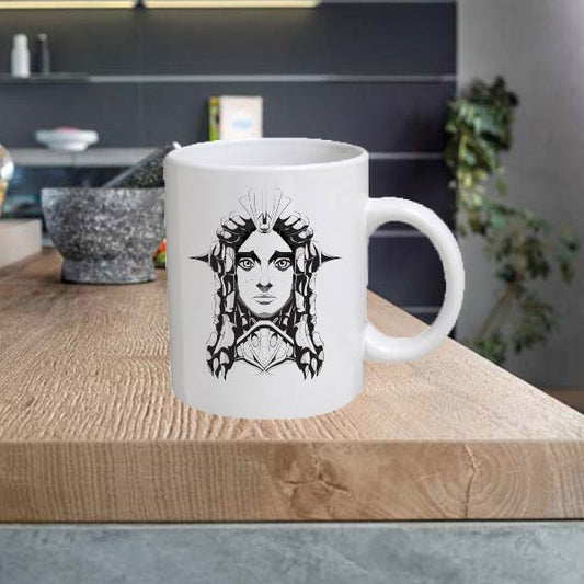 BW04 Black and White 11oz Ceramic printed mug funny cup gift tea coffee costa