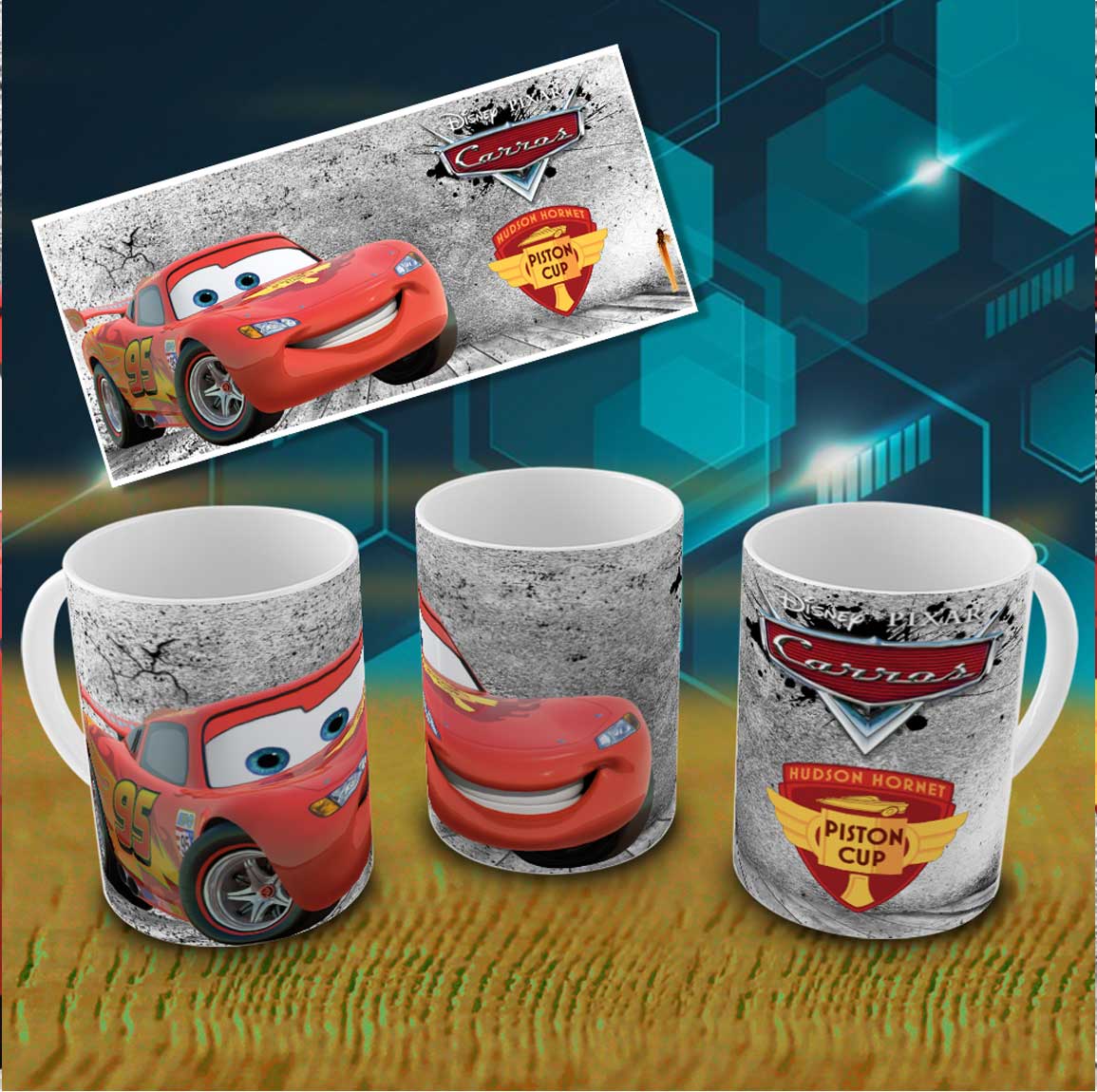Cars 11oz Ceramic printed mug funny cup gift tea coffee costa CAR