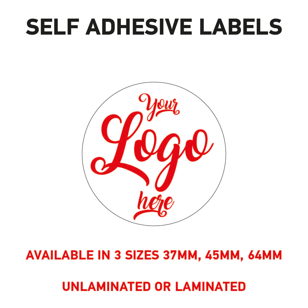 LOGO Printed Round Stickers, Personalised Stickers - Company Name Labels Flower