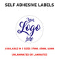 LOGO Printed Round Stickers, Personalised Stickers - Company Name Labels Flower