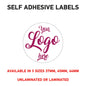 LOGO Printed Round Stickers, Personalised Stickers - Company Name Labels Flower