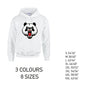 HD02 Angry Panda Unisex Cotton Hoodie 8 sizes 3 Colours Available Latex printed