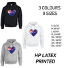HD03 Australia Heart Unisex Cotton Hoodie 8 sizes 3 Colours Available Latex printed