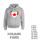 HD05 Canada Heart Unisex Cotton Hoodie 8 sizes 3 Colours Available Latex printed