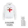 HD08 England Heart Unisex Cotton Hoodie 8 sizes 3 Colours Available Latex printed