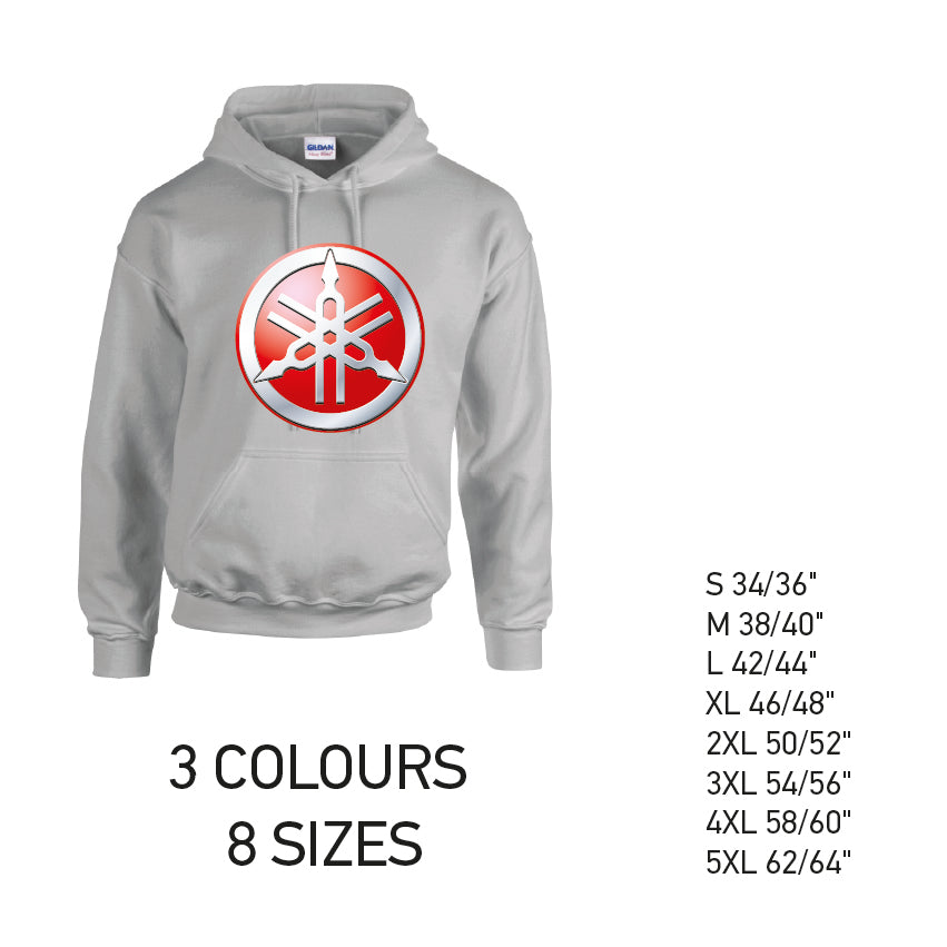 HD12 Yamaha  Unisex Cotton Hoodie 8 sizes 3 Colours Available Latex printed