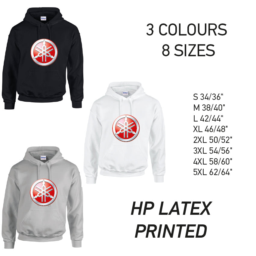 HD12 Yamaha  Unisex Cotton Hoodie 8 sizes 3 Colours Available Latex printed