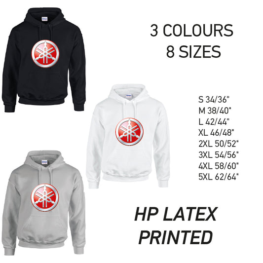 HD12 Yamaha  Unisex Cotton Hoodie 8 sizes 3 Colours Available Latex printed