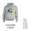 HD14 Blue and Green Lips Unisex Cotton Hoodie 8 sizes 3 Colours Available Latex printed