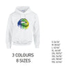 HD14 Blue and Green Lips Unisex Cotton Hoodie 8 sizes 3 Colours Available Latex printed