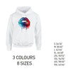 HD15 Blue and Red Lips Unisex Cotton Hoodie 8 sizes 3 Colours Available Latex printed