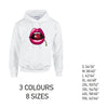 HD16 Cherry Lips Unisex Cotton Hoodie 8 sizes 3 Colours Available Latex printed