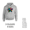 HD17 Leopard Animal Unisex Cotton Hoodie 8 sizes 3 Colours Available Latex printed