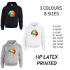 HD21 Rainbow Lips Unisex Cotton Hoodie 8 sizes 3 Colours Available Latex printed