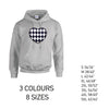HD24 Black Harley Quinn Heart Unisex Cotton Hoodie 8 sizes 3 Colours Available Latex printed