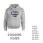 HD24 Black Harley Quinn Heart Unisex Cotton Hoodie 8 sizes 3 Colours Available Latex printed