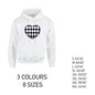 HD24 Black Harley Quinn Heart Unisex Cotton Hoodie 8 sizes 3 Colours Available Latex printed