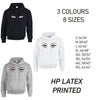 HD27 Pink Eyes Unisex Cotton Hoodie 8 sizes 3 Colours Available Latex printed