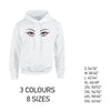 HD27 Pink Eyes Unisex Cotton Hoodie 8 sizes 3 Colours Available Latex printed