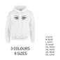 HD27 Pink Eyes Unisex Cotton Hoodie 8 sizes 3 Colours Available Latex printed