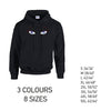 HD28 Purple Eyes Unisex Cotton Hoodie 8 sizes 3 Colours Available Latex printed