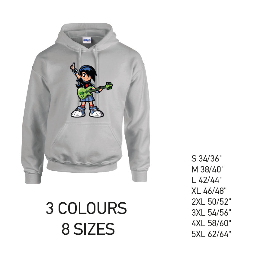 HD33 Guitar Boy Unisex Cotton Hoodie 8 sizes 3 Colours Available Latex printed