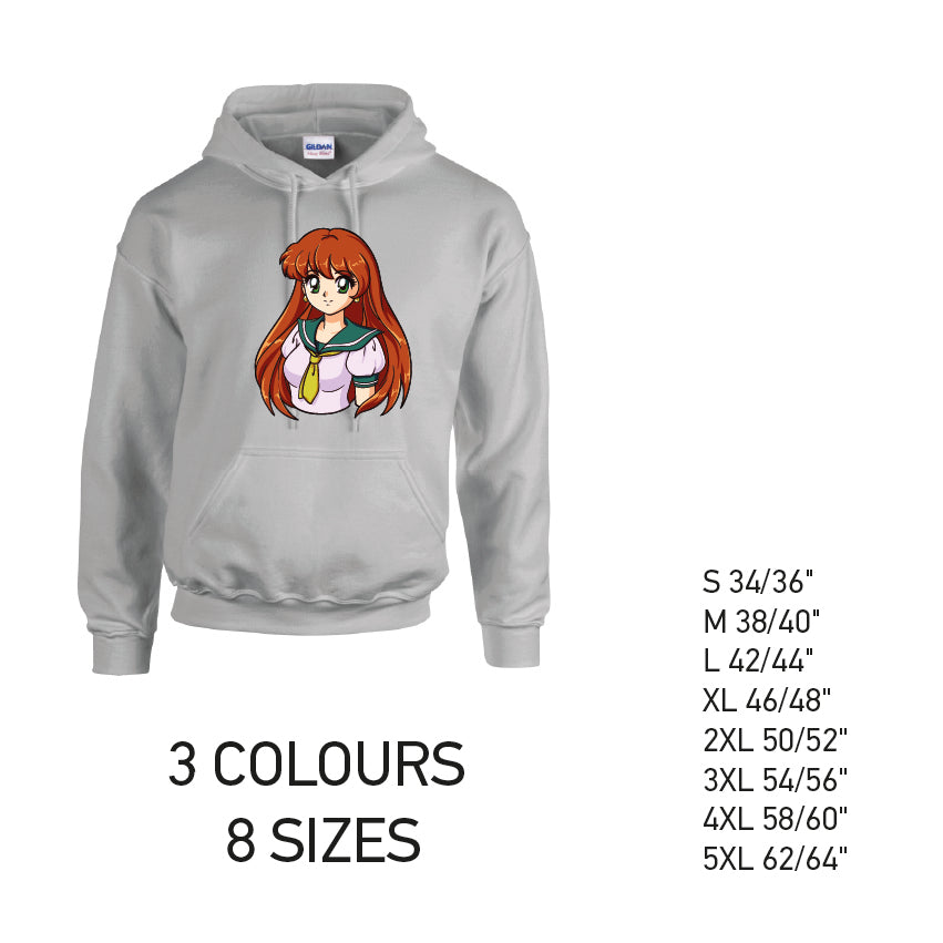 HD34 Anime Manga Unisex Cotton Hoodie 8 sizes 3 Colours Available Latex printed