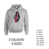 HD37 Pink Skater Girl Unisex Cotton Hoodie 8 sizes 3 Colours Available Latex printed