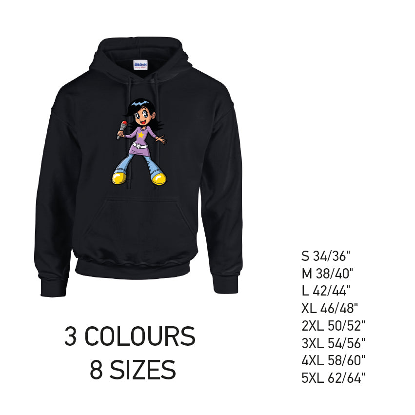 HD38 Singer Unisex Cotton Hoodie 8 sizes 3 Colours Available Latex printed