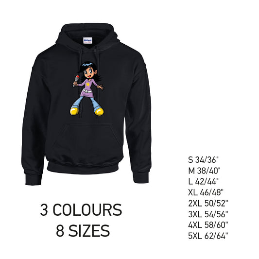 HD38 Singer Unisex Cotton Hoodie 8 sizes 3 Colours Available Latex printed