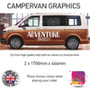 LCG11-LCG20 Adventure Awaits Graphic stickers fits all Motorhomes And Campervans Various Designs Available