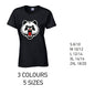 LT02 Angry Panda Ladies Cotton T-Shirt 5 sizes 3 Colours Available Latex printed