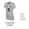 LT02 Angry Panda Ladies Cotton T-Shirt 5 sizes 3 Colours Available Latex printed