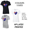 LT03 Australia Heart Ladies Cotton T-Shirt 5 sizes 3 Colours Available Latex printed