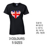 LT04 British Heart Ladies Cotton T-Shirt 5 sizes 3 Colours Available Latex printed