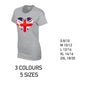 LT04 British Heart Ladies Cotton T-Shirt 5 sizes 3 Colours Available Latex printed