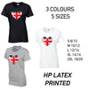 LT04 British Heart Ladies Cotton T-Shirt 5 sizes 3 Colours Available Latex printed