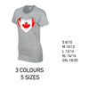 LT05 Canada Heart Ladies Cotton T-Shirt 5 sizes 3 Colours Available Latex printed