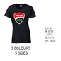 LT07 Ducati Corse Ladies Cotton T-Shirt 5 sizes 3 Colours Available Latex printed