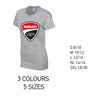LT07 Ducati Corse Ladies Cotton T-Shirt 5 sizes 3 Colours Available Latex printed