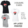 LT07 Ducati Corse Ladies Cotton T-Shirt 5 sizes 3 Colours Available Latex printed