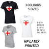 LT08 England Heart Ladies Cotton T-Shirt 5 sizes 3 Colours Available Latex printed
