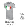 LT09 Italy Heart Ladies Cotton T-Shirt 5 sizes 3 Colours Available Latex printed